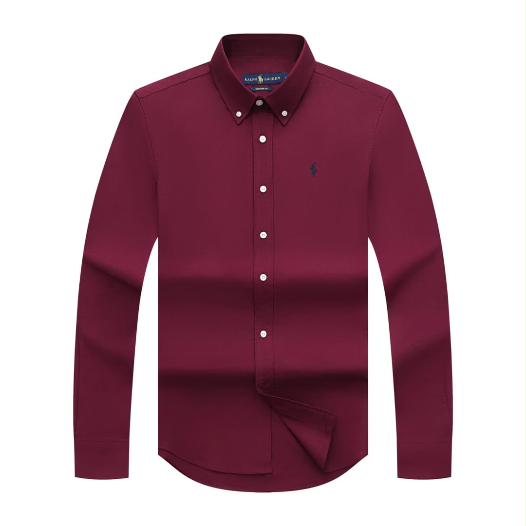 e962679d-1d12-4fc4-a263-04358dfcfbc3 Classic PRL Men’s Custom-Fit Logo-Embroidered Long Sleeve Oxford Shirt
