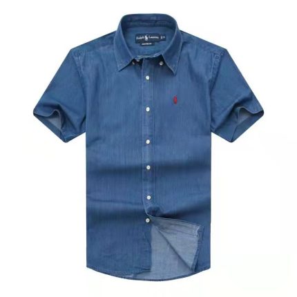 Classic PRL Men’s Custom-Fit Logo-Embroidered Short Sleeve Oxford Shirt