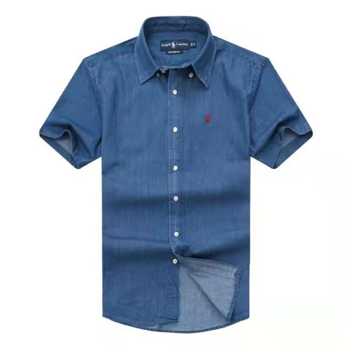 Classic PRL Men’s Custom-Fit Logo-Embroidered Short Sleeve Oxford Shirt