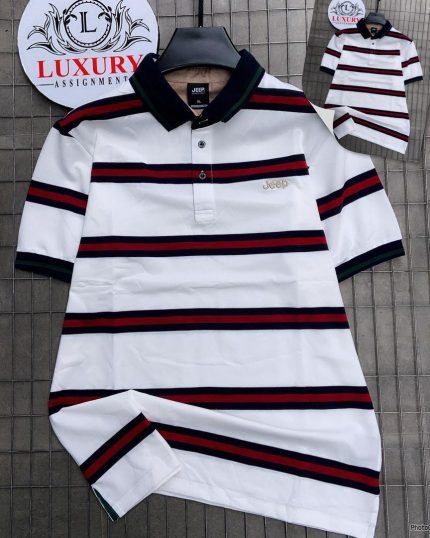 Classic Collar Jeep Cotton Polo Shirt