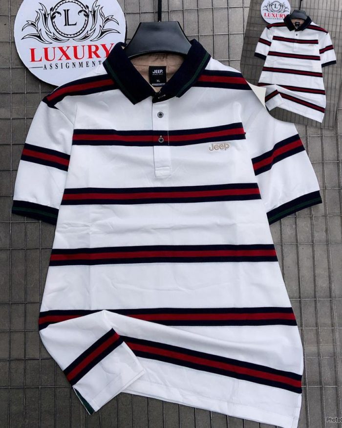 Classic Collar Jeep Cotton Polo Shirt
