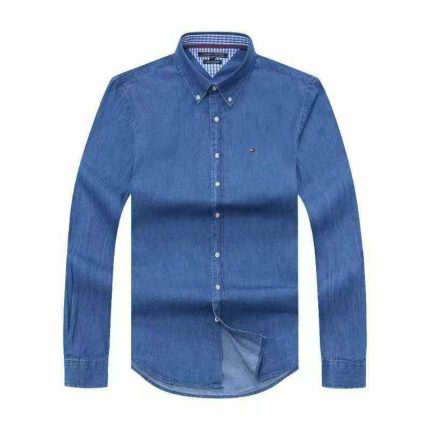 Classic Custom-Fit Tommy Men’s Logo-Embroidered long Sleeve Oxford Shirt