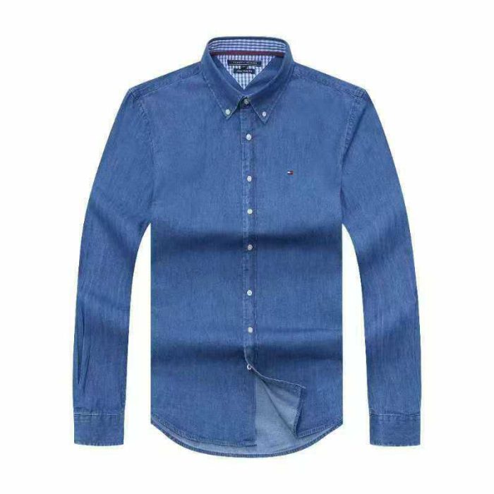 Classic Custom-Fit Tommy Men’s Logo-Embroidered long Sleeve Oxford Shirt