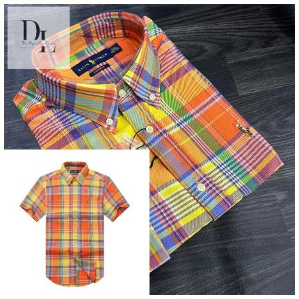 Classic PRL Men’s Custom-Fit Logo-Embroidered Short Sleeve Oxford Shirt