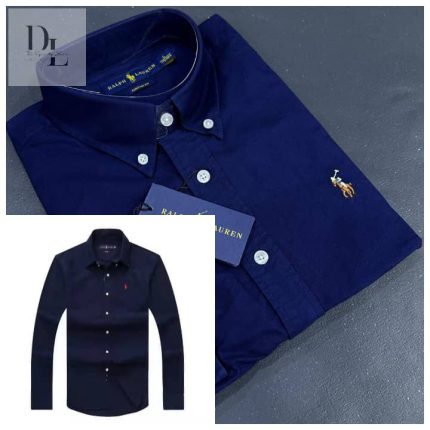 Classic PRL Men’s Custom-Fit Logo-Embroidered Long Sleeve Oxford Shirt