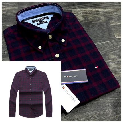 A Classic Custom-Fit THF Men’s Logo-Embroidered Long Sleeve Oxford Shirt