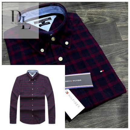 A Classic Custom-Fit THF Men’s Logo-Embroidered Long Sleeve Oxford Shirt
