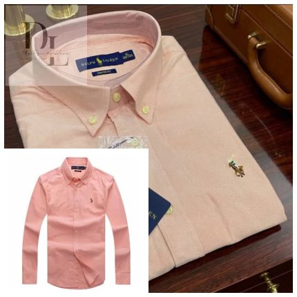 A Classic Custom-Fit PRL Men’s Logo-Embroidered Long Sleeve Oxford Cotton Shirt
