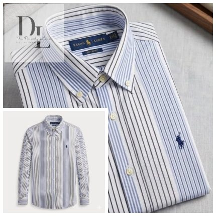 A Classic PRL Men’s Custom-Fit Logo-Embroidered Long Sleeve Oxford Cotton Shirt