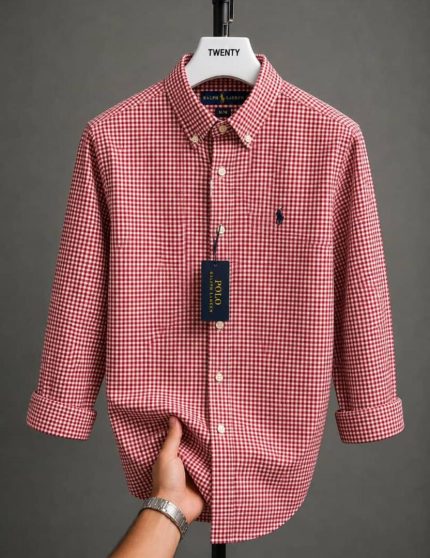 A Classic PRL Men’s Custom-Fit Logo-Embroidered Long Sleeve Oxford Cotton Shirt