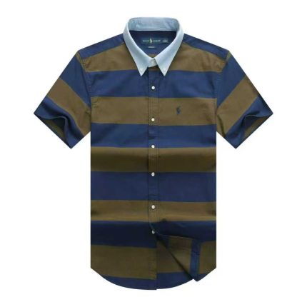 A Classic PRL Men’s Custom-Fit Logo-Embroidered Short Sleeve Oxford Cotton Shirt