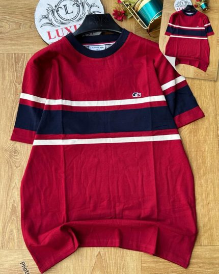 Classic Lacoste Round Neck Cotton Polo Shirt