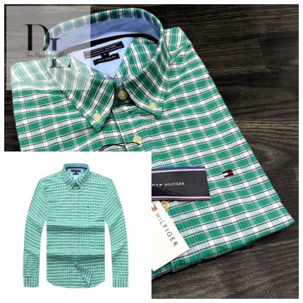 A Classic Custom-Fit THF Men’s Logo-Embroidered Long Sleeve Oxford Shirt