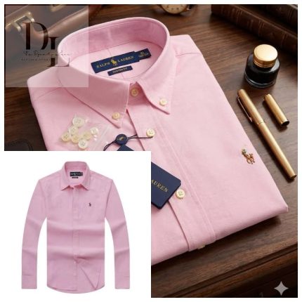 A Classic Custom-Fit PRL Men’s Logo-Embroidered Long Sleeve Oxford Cotton Shirt
