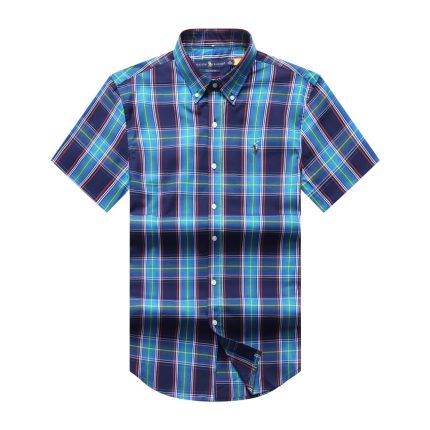 A Classic PRL Men’s Custom-Fit Logo-Embroidered Short Sleeve Oxford Cotton Shirt