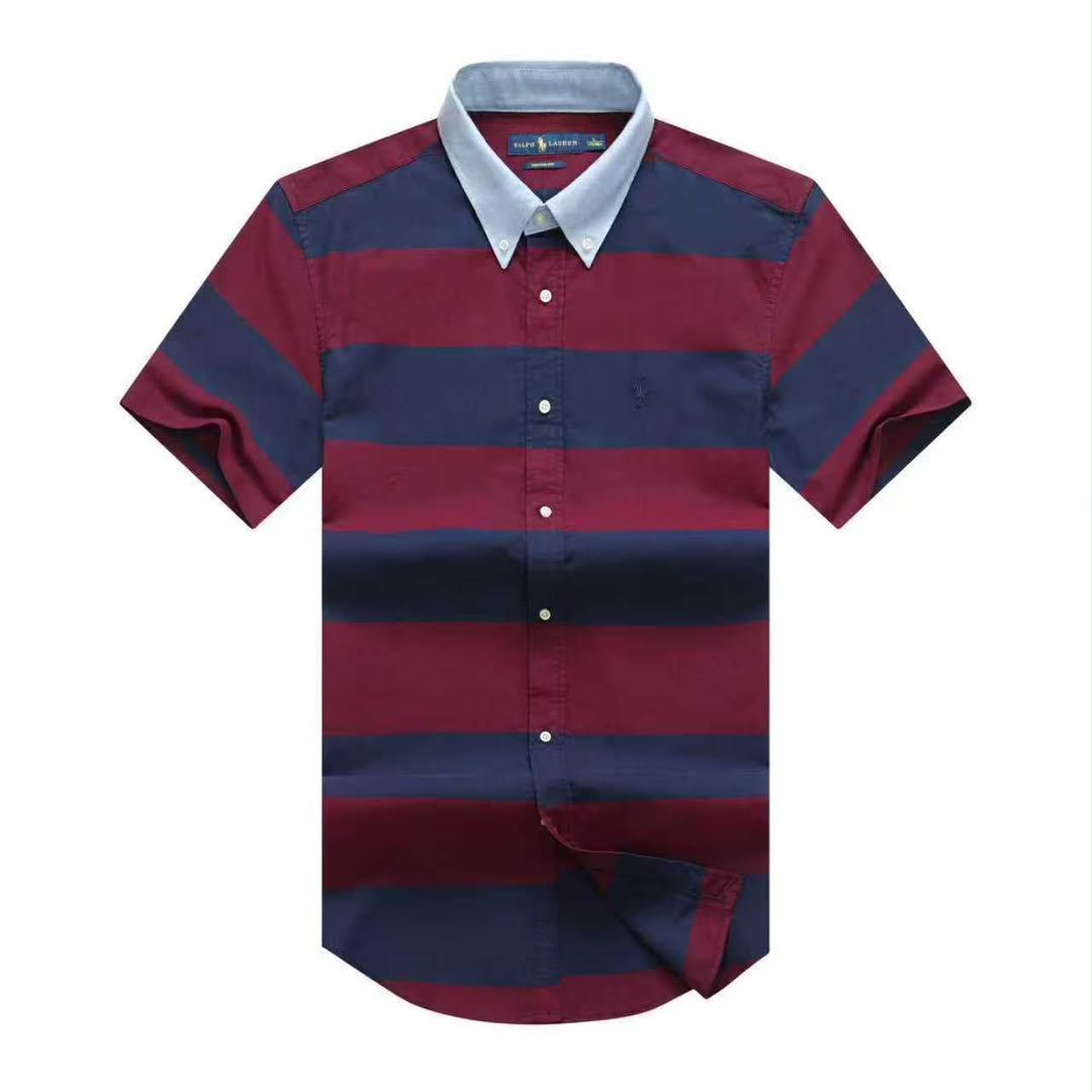 7f8d8552-df05-4df5-b8c7-0238bb691000 A Classic PRL Men’s Custom-Fit Logo-Embroidered Short Sleeve Oxford Cotton Shirt