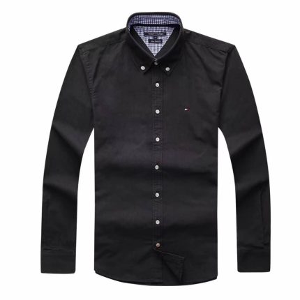 Classic Custom-Fit Tommy Men’s Logo-Embroidered long Sleeve Oxford Shirt