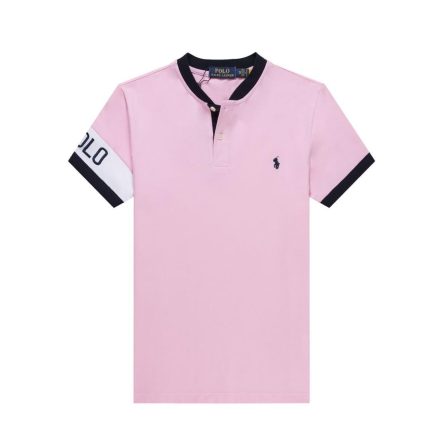 Classic Bishop Neck PRL Cotton Polo Shirt