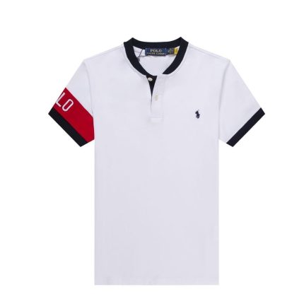Classic Bishop Neck PRL Cotton Polo Shirt