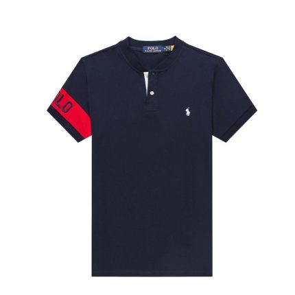 Classic Bishop Neck PRL Cotton Polo Shirt