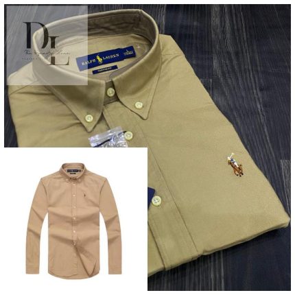 Classic PRL Men’s Custom-Fit Logo-Embroidered Long Sleeve Oxford Shirt