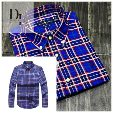 A Classic PRL Custom-Fit Logo-Embroidered Men’s Long Sleeve Oxford Cotton Shirt