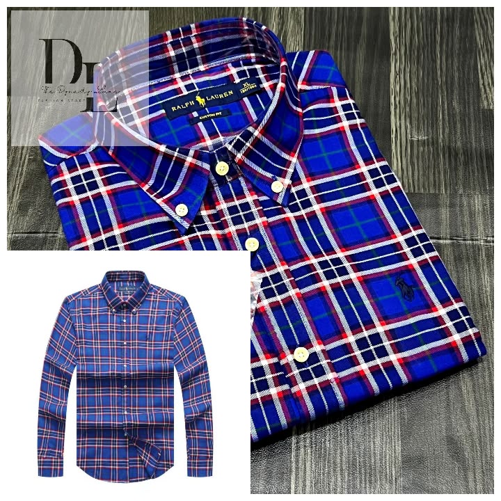 7e269acd-3f36-4e8c-a604-6652ea1679f5 A Classic PRL Custom-Fit Logo-Embroidered Men’s Long Sleeve Oxford Cotton Shirt