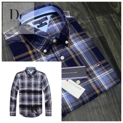 A Classic THF Men’s Custom-Fit Logo-Embroidered Long Sleeve Oxford Shirt