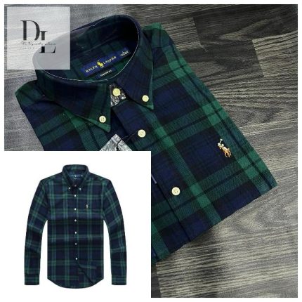 A Classic PRL Custom-Fit Men’s Logo-Embroidered Long Sleeve Oxford Shirt