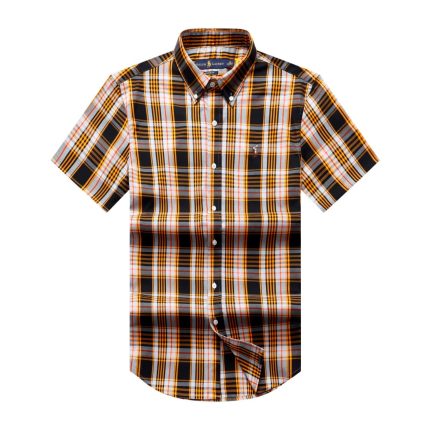 A Classic PRL Men’s Custom-Fit Logo-Embroidered Short Sleeve Oxford Cotton Shirt