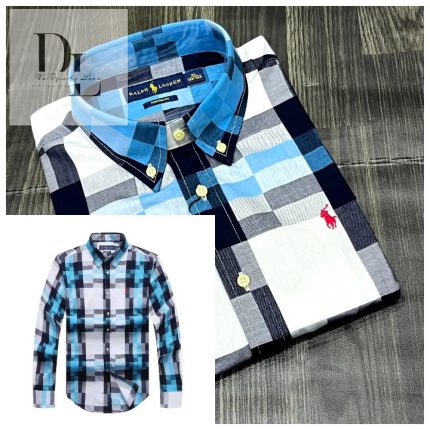 A Classic PRL Custom-Fit Logo-Embroidered Men’s Long Sleeve Oxford Cotton Shirt