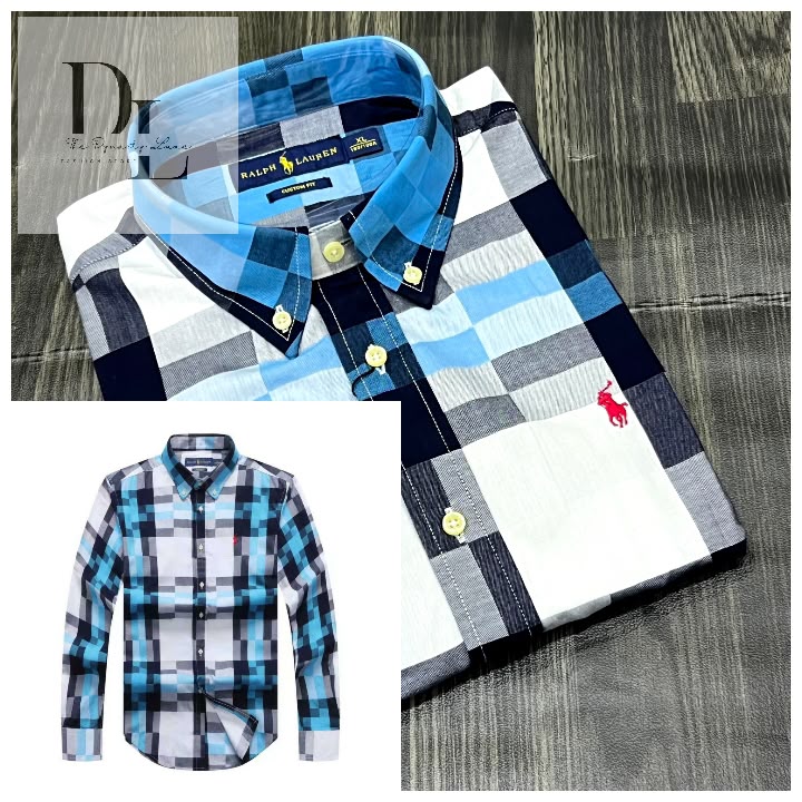 d7823505-6c7e-46da-9b57-9b8d70571c95 A Classic PRL Custom-Fit Logo-Embroidered Men’s Long Sleeve Oxford Cotton Shirt
