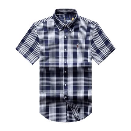 A Classic PRL Men’s Custom-Fit Logo-Embroidered Short Sleeve Oxford Cotton Shirt