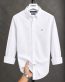 A Classic THF Custom-Fit Logo-Embroidered Men’s Long Sleeve Oxford Cotton Shirt