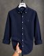 A Classic THF Custom-Fit Logo-Embroidered Men’s Long Sleeve Oxford Cotton Shirt