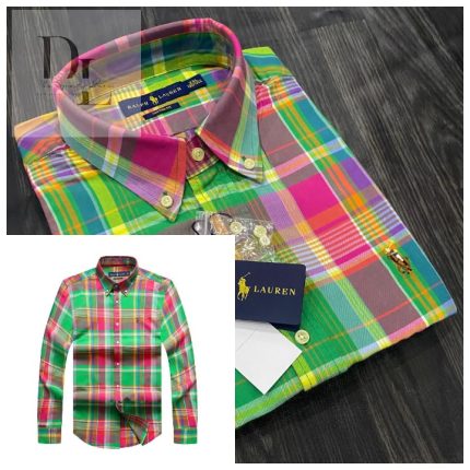 A Classic PRL Men’s Custom-Fit Logo-Embroidered Long Sleeve Oxford Cotton Shirt