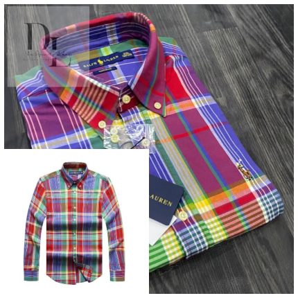 A Classic PRL Men’s Custom-Fit Logo-Embroidered Long Sleeve Oxford Cotton Shirt