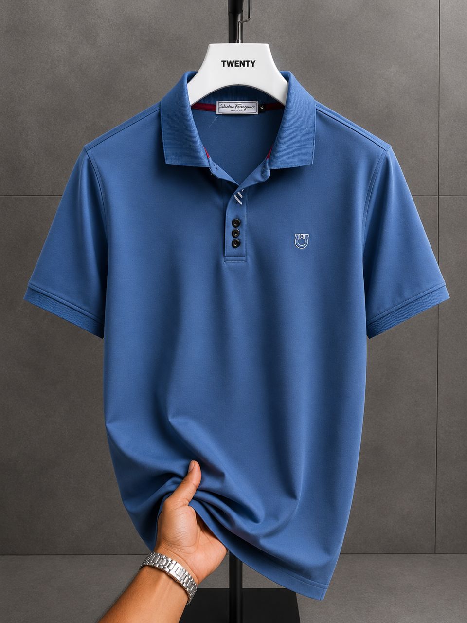9bad27f4-1f05-487b-942d-4a569c6c1506 Classic Collar FRG Cotton Polo Shirt