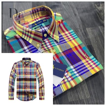 A Classic PRL Men’s Custom-Fit Logo-Embroidered Long Sleeve Oxford Cotton Shirt