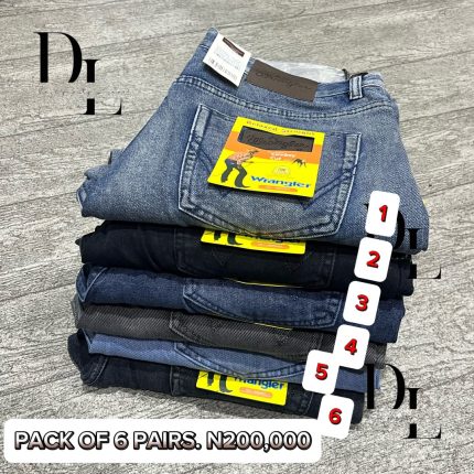 Men Straight Cut Jean WRG ( Pack Of 6 Colors )